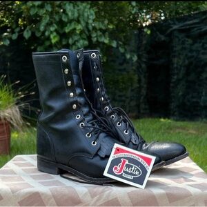 Justin Lace-Up Roper Boots